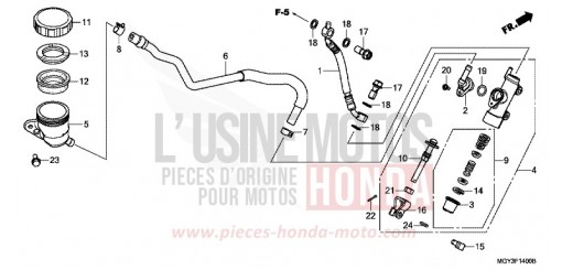 RR. BRAKE MASTER CYLINDER VFR800XD de 2013